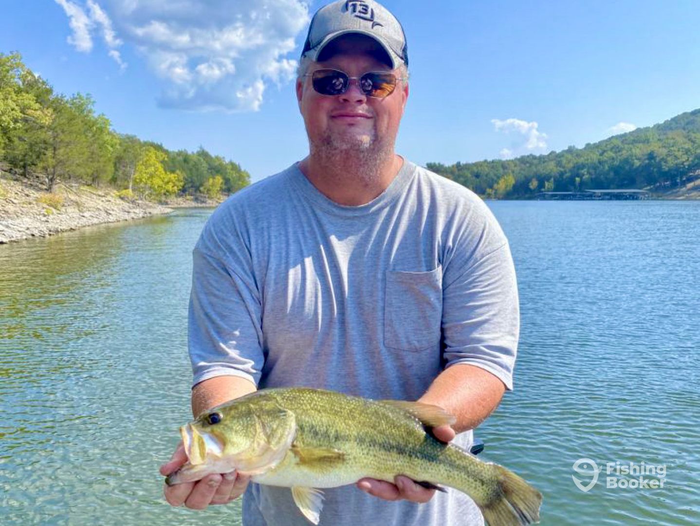 Largemouth bass on a day with Wrinkle Outdoors